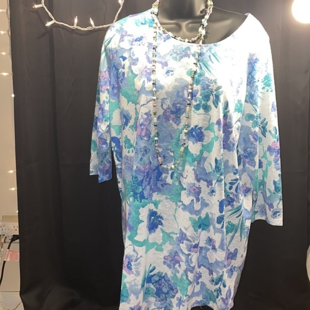 Jessica London 3/4 Sleeve Floral Top Size 12